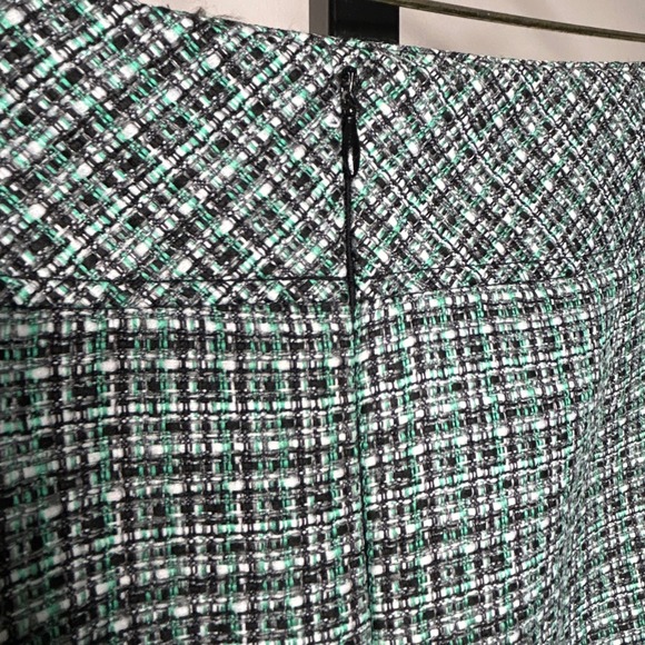 Evan Picone‎ Womens Tweed Pencil Skirt Size 10 Black Green White Career - Picture 5 of 6